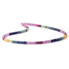 5.5mm Multi Color Sapphire Plain Rondelle Beads 18 inch 130 pieces AA - Beadsofcambay.com