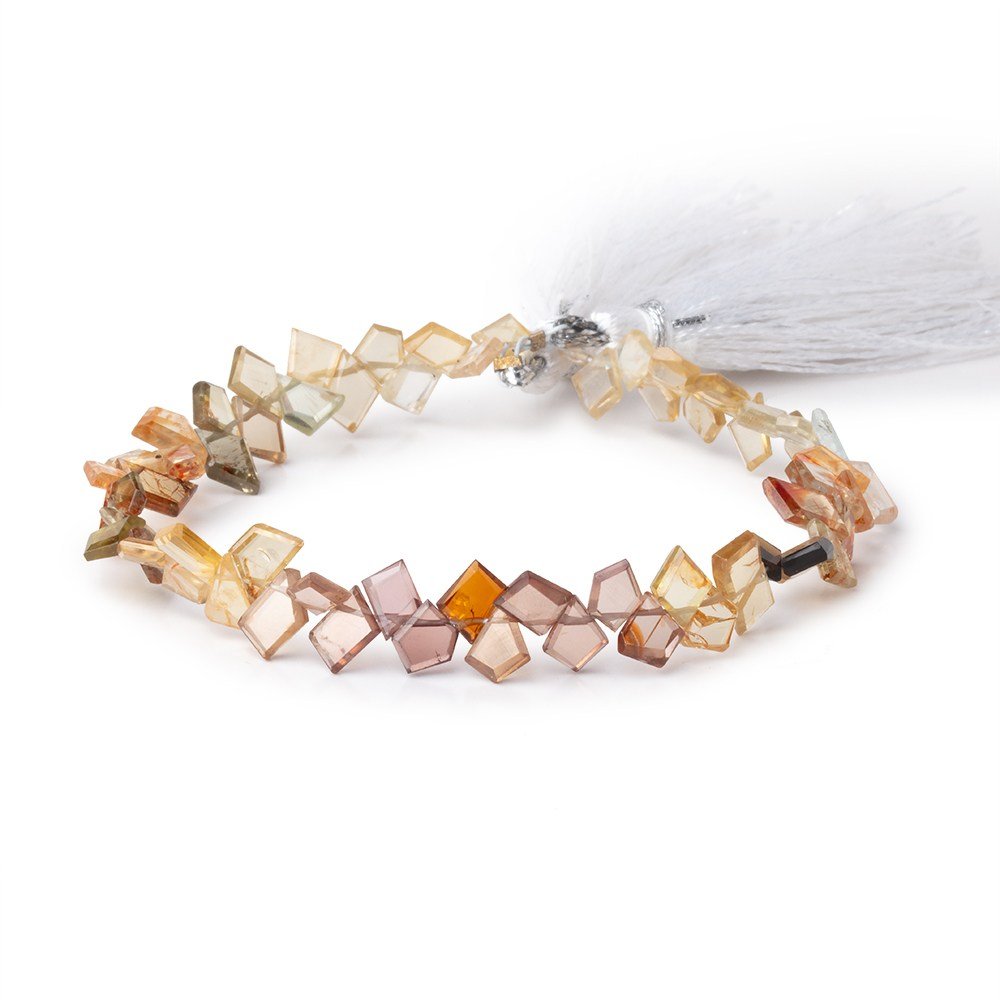 5.5x4 - 8x6mm Multi Color Zircon Faceted Freeform 8 inch 62 Beads AAA - Beadsofcambay.com