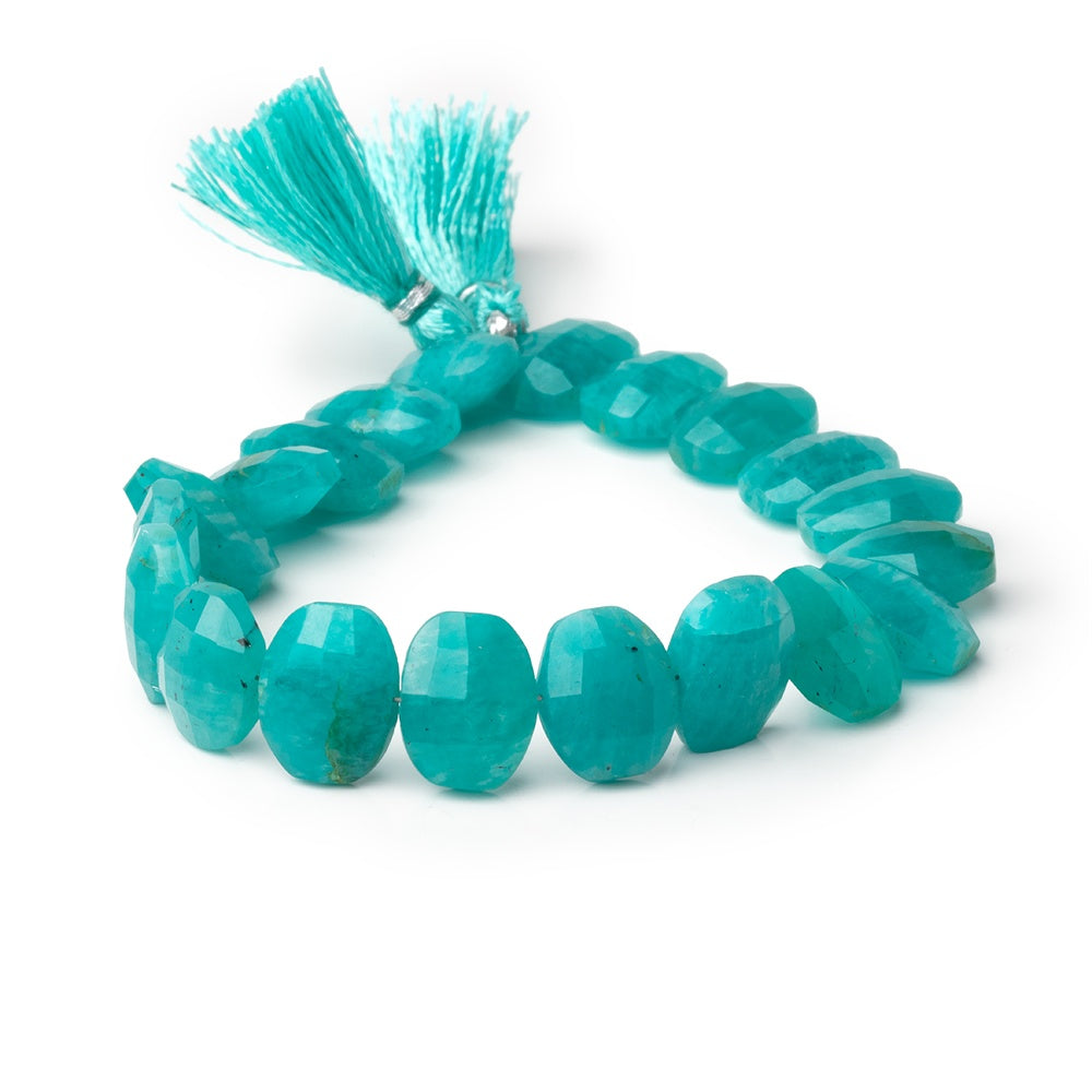 13x10mm Amazonite Side Drill Faceted Cushion 8 inch 18 Beads - BeadsofCambay.com