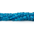 4-7mm Neon Blue Apatite Plain Oval Beads 15.5 inch 68 pieces - BeadsofCambay.com