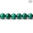 6mm Malachite Plain Round Beads 16 inch 65 pieces 1mm Hole - BeadsofCambay.com