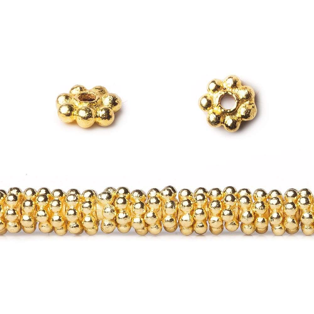 5mm Daisy Spacer Beads 8 inch 128 pieces - Beadsofcambay.com