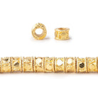 5mm Dotted Cylinder Tube Beads 8 inch 48 pieces - Beadsofcambay.com