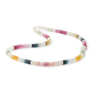 5mm Multi Color Madagascar Sapphire Plain Rondelle 16 inch 172 Beads AA - Beadsofcambay.com