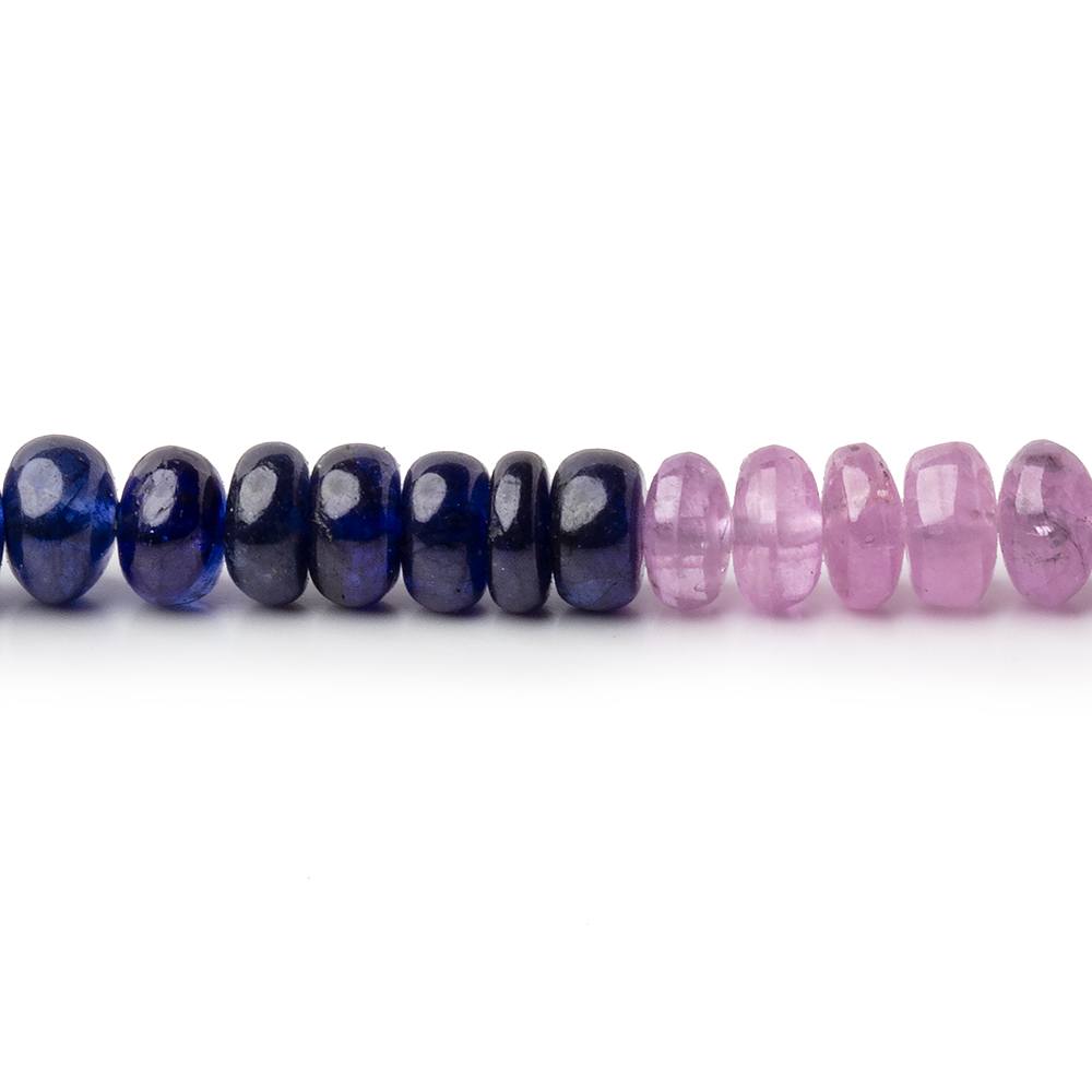 5mm Multi Color Sapphire Plain Rondelle Beads 18 inch 151 pieces AA - Beadsofcambay.com