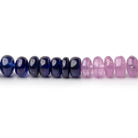 5mm Multi Color Sapphire Plain Rondelle Beads 18 inch 151 pieces AA - Beadsofcambay.com