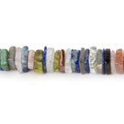 5mm Multi Gemstone Plain Square Heishi Beads 14 inch 200 pieces - Beadsofcambay.com
