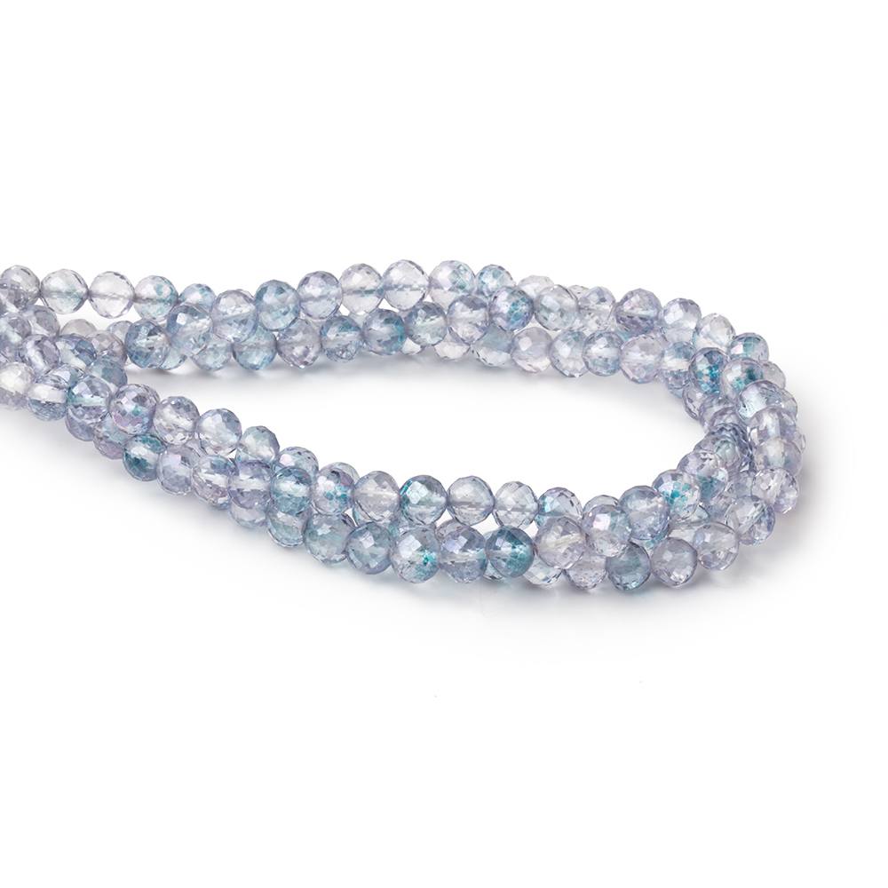 5mm Mystic Blue Topaz Faceted Round Beads 8 inch 47 pieces - Beadsofcambay.com