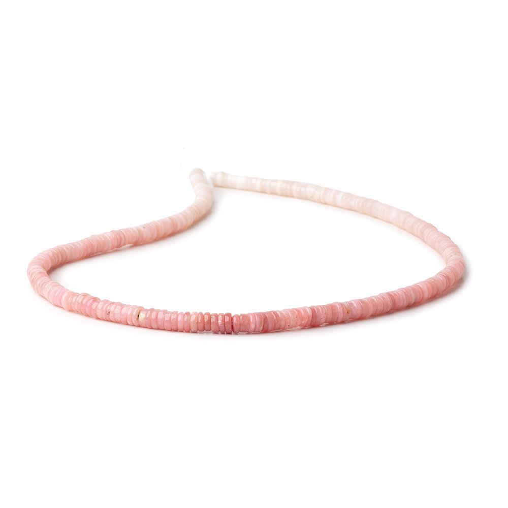 5mm Ombré Pink Peruvian Opal Plain Heishi Beads 18 inch 300 pieces - Beadsofcambay.com