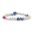 5x3 - 6x4mm Fancy Sapphire Faceted Pear 8 inch 96 Beads AA - Beadsofcambay.com