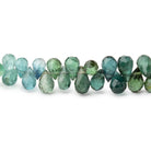 5x3 - 6x4mm Indicolite & Green Tourmaline Faceted Tear Drop 16 inch 187 Beads AA - Beadsofcambay.com