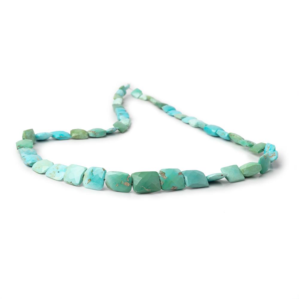 5x4-12x9mm Sleeping Beauty Turquoise Faceted Rectangles 16 inch 48 Beads - Beadsofcambay.com