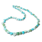 5x4-14x12mm Sleeping Beauty Turquoise Faceted Shield Beads 16 inch 66 pieces - Beadsofcambay.com