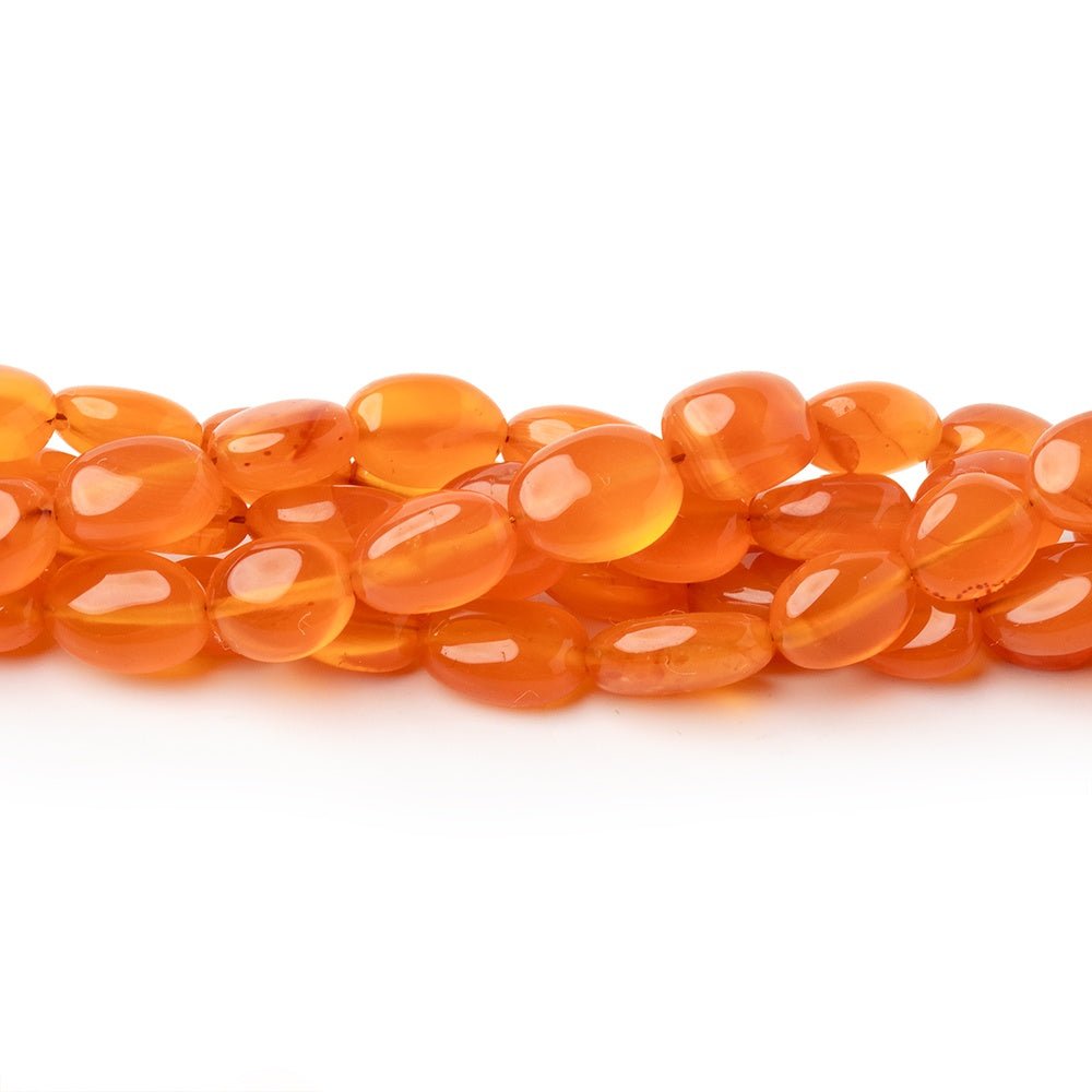 5x4 - 8x6mm Carnelian Plain Oval Beads 16 inch 66 pieces A - Beadsofcambay.com