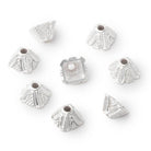 5x8mm Pyramid Bead Cap with Miligrain Design Set of 8 pieces - Beadsofcambay.com