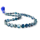 6 - 10.5mm Tanzanian Kyanite Plain Coin 16 inch 42 Beads - Beadsofcambay.com