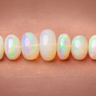6 - 14mm Ethiopian Opal Plain Rondelle 20 inch 96 Beads AAA - Beadsofcambay.com