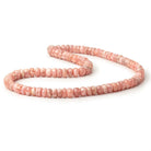 6 - 6.5mm Rhodochrosite Plain Rondelle Beads 16 inch 96 pieces - Beadsofcambay.com
