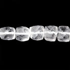 6 - 7mm Crystal Quartz Faceted Cubes 7.5 inch 27 Beads - Beadsofcambay.com