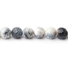 6 - 7mm Dendritic Opal Faceted Round Beads 8 inch 29 pieces - Beadsofcambay.com
