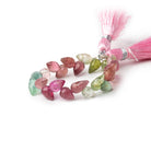 6 - 7mm Multi Color Tourmaline Shoulder Drill Tear Drop 4 inch 24 Beads AA - Beadsofcambay.com