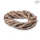 6 - 7mm Mystic Brown Labradorite Faceted Rondelles 54 Beads 1.5mm Hole - Beadsofcambay.com