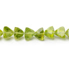 6 - 7mm Peridot Faceted Trillion Beads 16 inch 75 pieces AA - Beadsofcambay.com