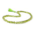 6 - 7mm Peridot Faceted Trillion Beads 16 inch 75 pieces AA - Beadsofcambay.com