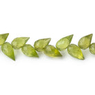 6 - 7mm Peridot Shoulder Drill Faceted Tear Drop 4 inch 22 Beads - Beadsofcambay.com