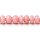 6-7mm Pink Peruvian Opal Plain Rondelle Beads 18 inch 106 pieces AA - Beadsofcambay.com