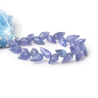 6 - 7mm Tanzanite Shoulder Drill Faceted Tear Drop 3.75 inch 20 Beads AA - Beadsofcambay.com