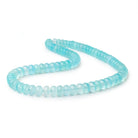 6-8mm Blue Chalcedony Plain Rondelle Beads 16 inch 80 pieces - Beadsofcambay.com
