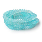 6-8mm Blue Chalcedony Plain Rondelle Beads 16 inch 80 pieces - Beadsofcambay.com