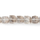 6 - 8mm Smoky Quartz Faceted Cube Beads 8 inch 28 pieces - Beadsofcambay.com