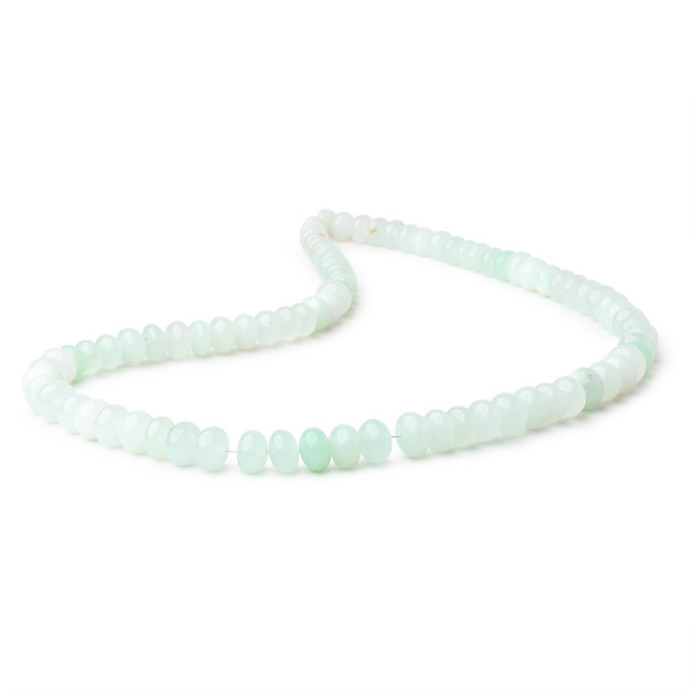 6-8mm Tanzanian Green Opal Plain Rondelle Beads 16 inch 78 pieces - Beadsofcambay.com