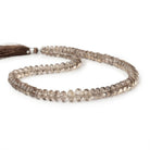 6 - 9mm Smoky Quartz Faceted Rondelle Beads 16 inch 86 pieces - Beadsofcambay.com