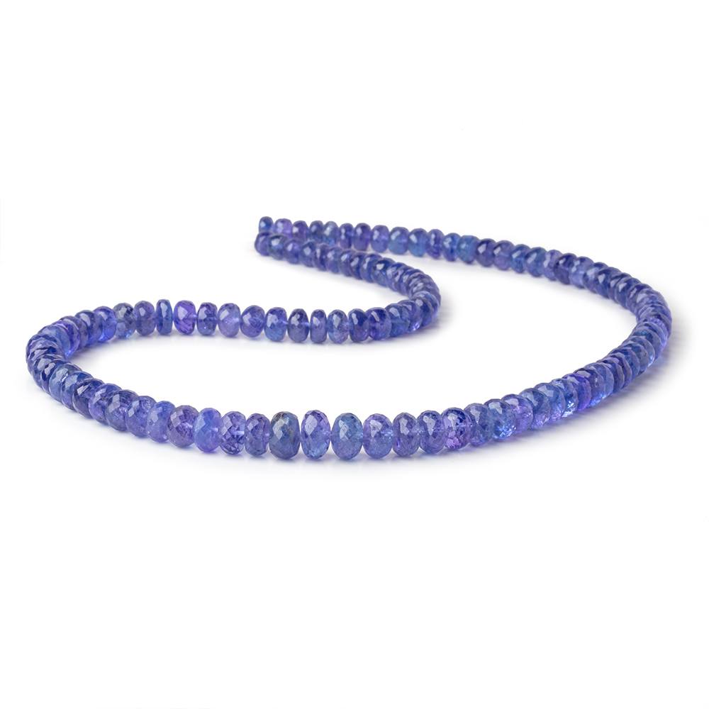 6 - 9mm Tanzanite Faceted Rondelle Beads 18 inch 106 pieces AAA - Beadsofcambay.com