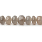 6.5 - 10mm Platinum Moonstone Plain Rondelle Beads 16 inch 75 pieces - Beadsofcambay.com