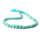 6.5 - 12.5mm Sleeping Beauty Turquoise Plain Cubes 16 inch 48 Beads AAA - Beadsofcambay.com