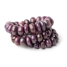 6.5 - 13.5mm Ruby Plain Rondelle Beads 16 inch 57 pieces - Beadsofcambay.com