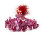6.5 - 13mm Ruby Plain Pear Beads 7 inch 66 pieces - Beadsofcambay.com