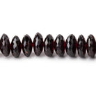6.5 - 7mm Garnet German Faceted Rondelles 16 inch 125 Beads AA - Beadsofcambay.com