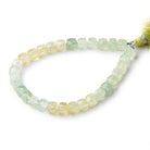 6.5 - 7mm Prehnite Faceted Cube Beads 8 inch 32 pieces - Beadsofcambay.com