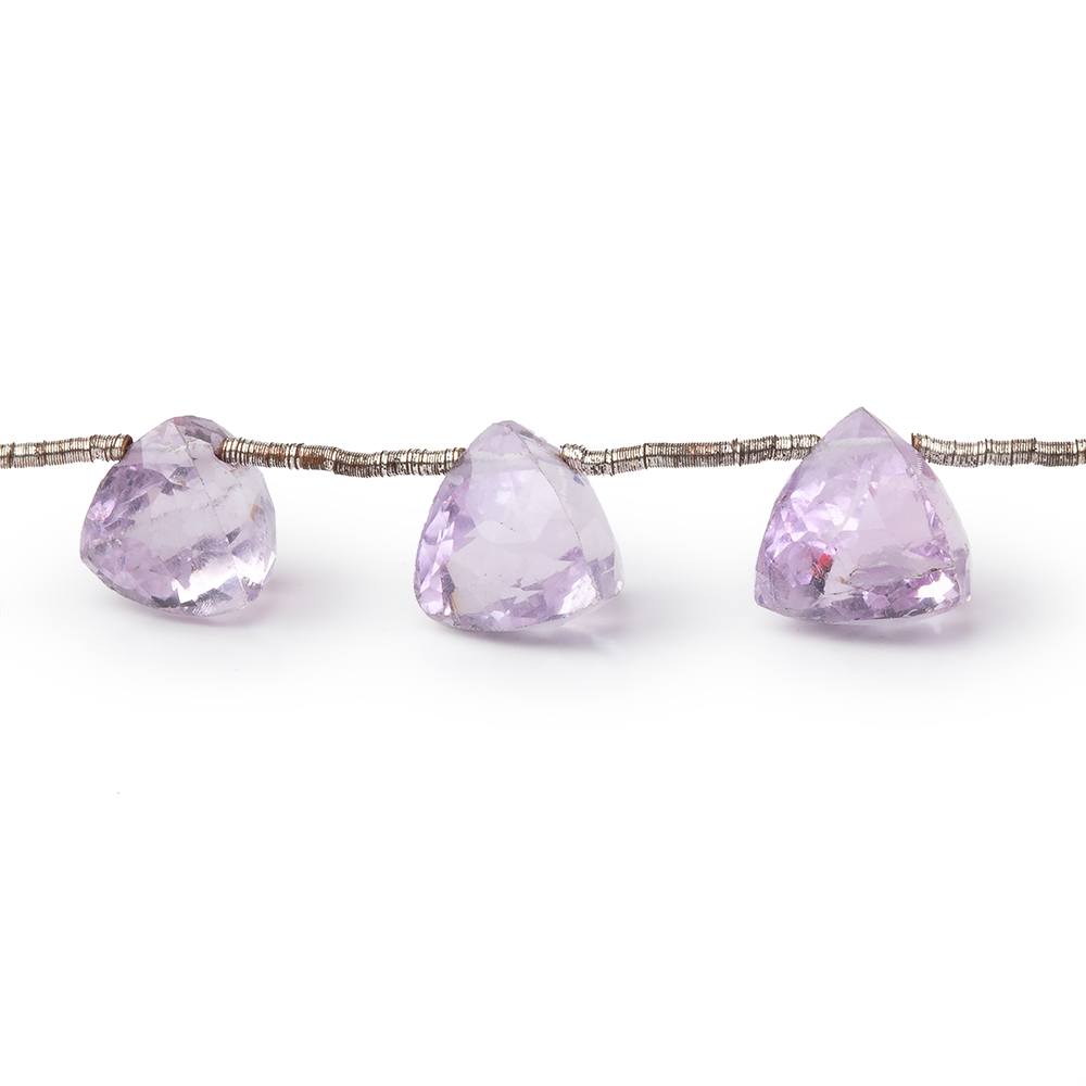 6.5 - 8mm Pink Amethyst Faceted Trillion Beads 7 inch 15 pieces - Beadsofcambay.com