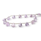 6.5 - 8mm Pink Amethyst Faceted Trillion Beads 7 inch 15 pieces - Beadsofcambay.com