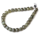 6.5-9mm Moss Aquamarine Faceted Cube Beads 8.5 inch 27 pieces - Beadsofcambay.com