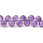 6.5mm African Amethyst Corner Drilled Pillow Beads 7.5 inch 45 pieces - Beadsofcambay.com