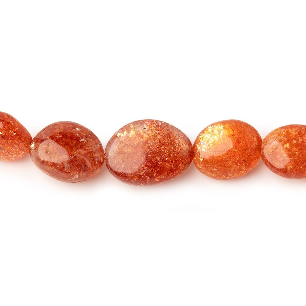 6.5x5 - 12x10mm Sunstone Plain Nugget Beads 16 inch 39 pieces AA - Beadsofcambay.com