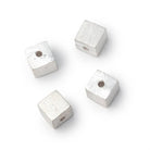 6mm Brushed Cube Bead Set of 4 - Beadsofcambay.com