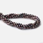 6mm Dark Plum Peacock Off Round Freshwater Pearls 16 inch 70 Beads AA - Beadsofcambay.com
